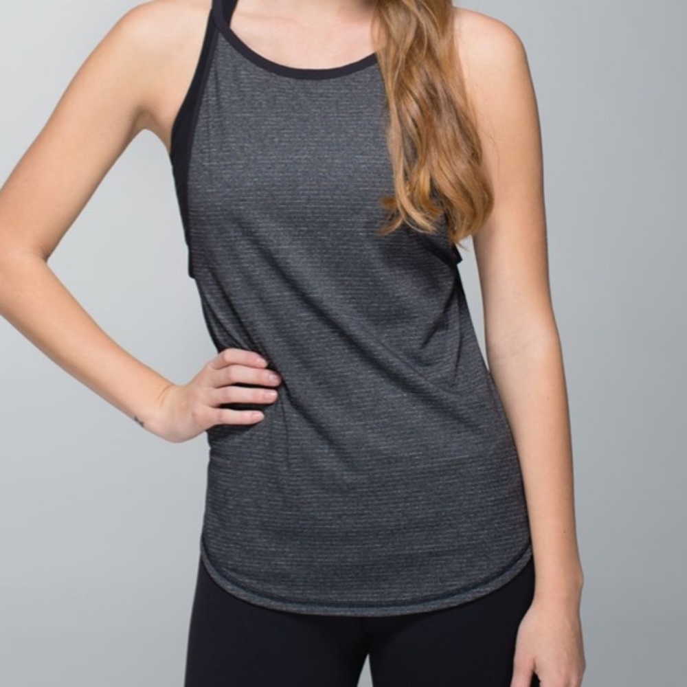 Lululemon Citta Singlet tank in Heathered Black